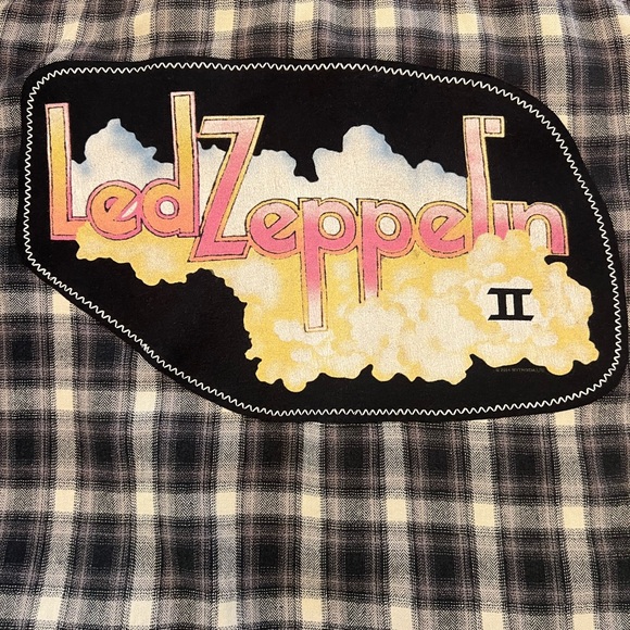 Led Zeppelin One-of-a-Kind SQ Wear Vintage Custom MadAndie Unisex Flannel - L - Picture 3 of 7